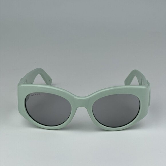 Gucci GG1544S 003 BRAND NEW Sunglasses Green Grey Unisex Oval - Picture 7 of 11